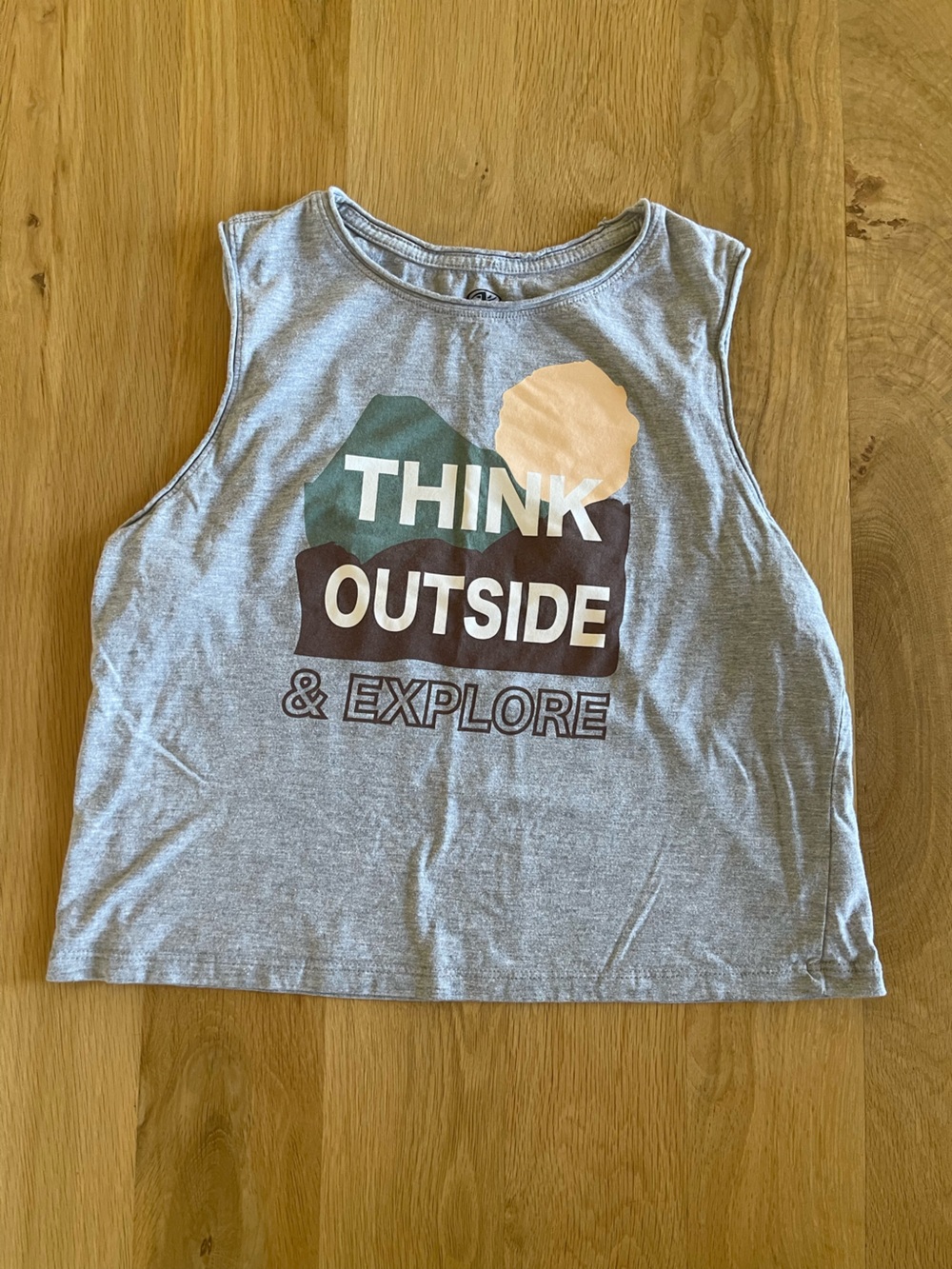 ATHLETIC Think Outside & Explore Grey Tank Top